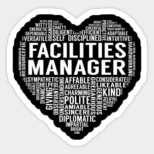 Facilities Manager Heart Sticker
